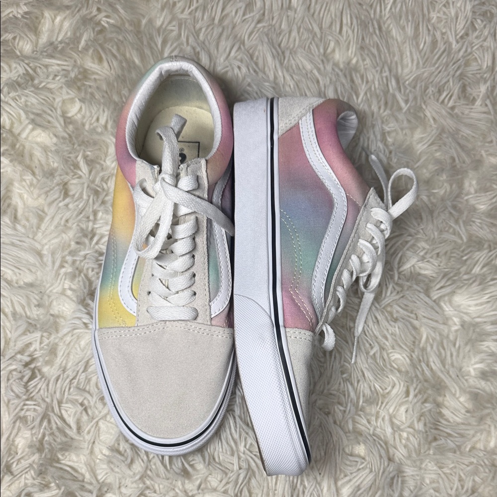 Men's Old School Pastel Rainbow Sneakers